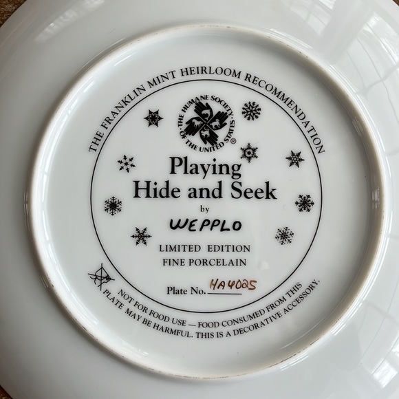 The Franklin Mint "Playing Hide and Seek" by Wepplo - Picture 3 of 6